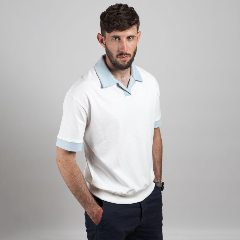 T shirt en coton mélangé Homme