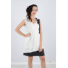 Robe soie blanc doublée noir 36 - 40