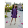 Robe en soie mousseline Mauve 36-40
