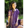 Robe en soie mousseline imprimée violet 36 - 40