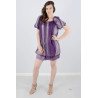 Robe en soie mousseline imprimée violet 36 - 40