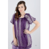 Robe en soie mousseline imprimée violet 36 - 40