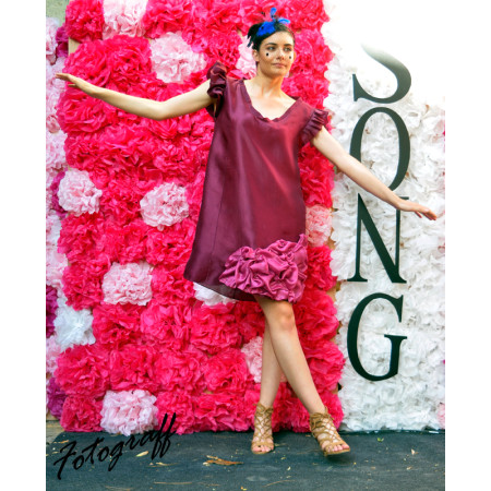 Robe en tissu coréen Rose 36 - 40