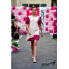 Robe blanc et rose soie 36 - 40