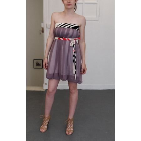 Robe bustier ou jupe en soie mousseline  36-42