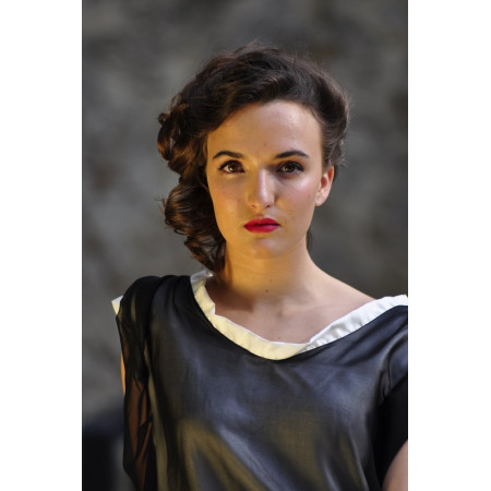 Blouse sans manche en soie noir 36 - 40