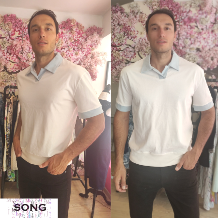 T shirt en coton élastique Homme