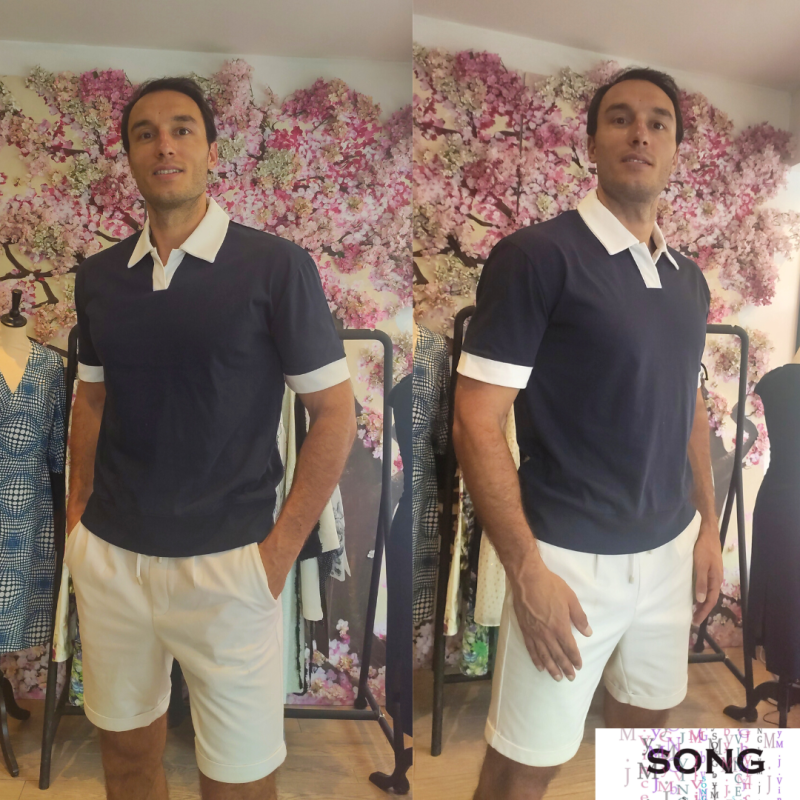 T shirt en coton élastique Homme