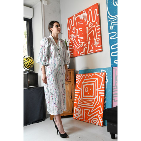 Robe longue imprimée