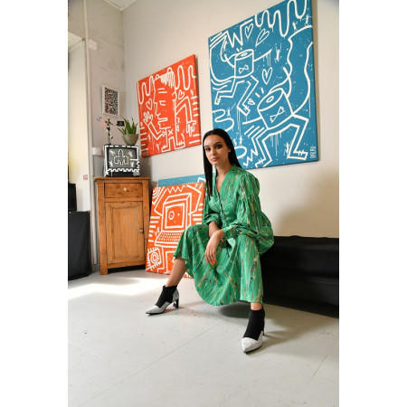 Robe longue imprimée