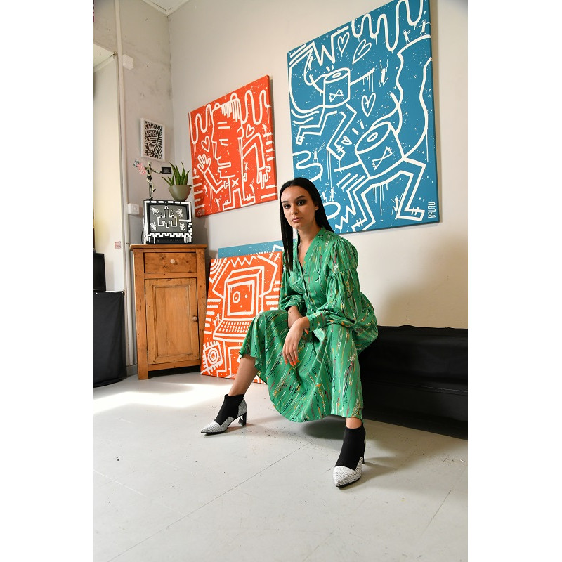 Robe longue imprimée