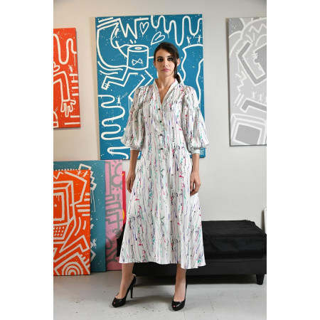 Robe longue imprimée