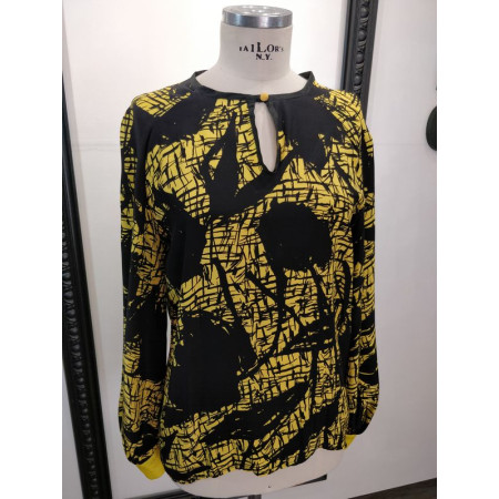 Blouse en soie imprimée...
