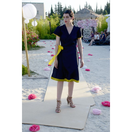 Robe croisée en tissu HANBOK