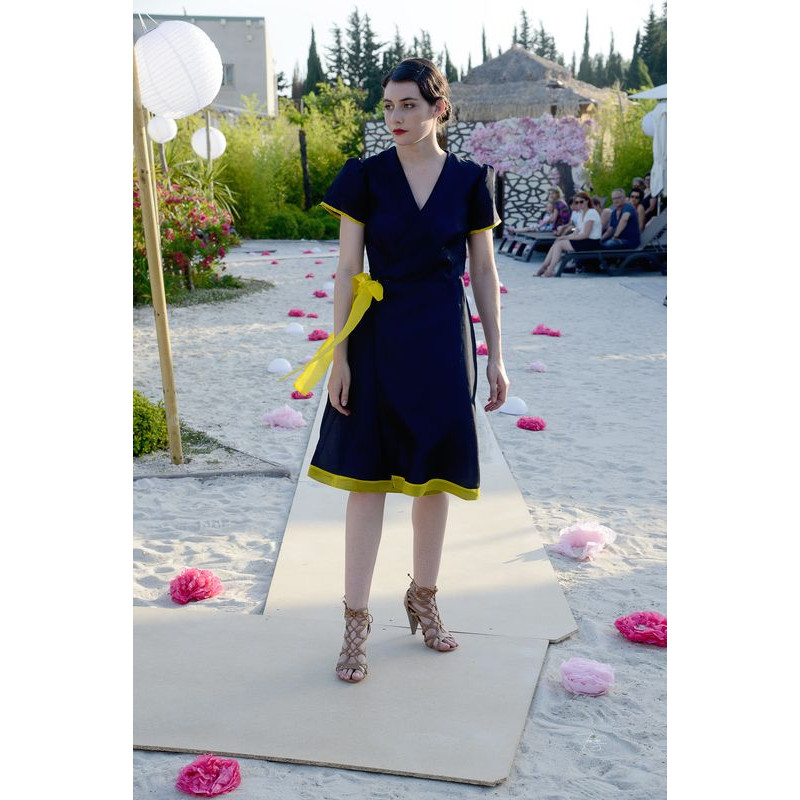 Robe croisée en tissu HANBOK