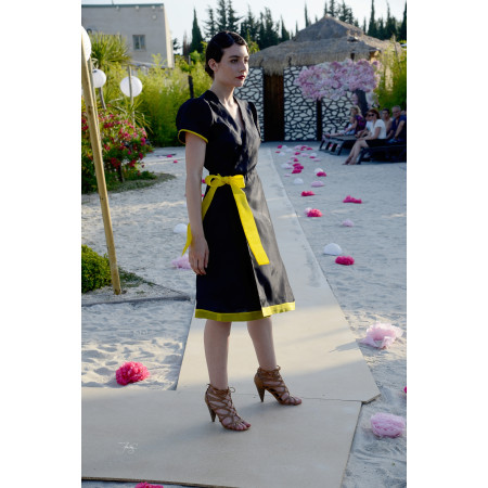 Robe croisée en tissu HANBOK