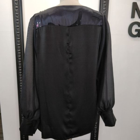 Blouse en soie satin imprimée