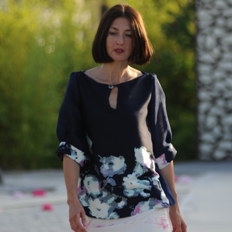 Blouse en soie satin