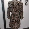 Robe en soie imprimée animal