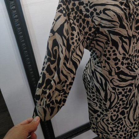 Robe en soie imprimée animal