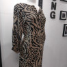 Robe en soie imprimée animal