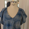 Blouse imprimée style Vasarely