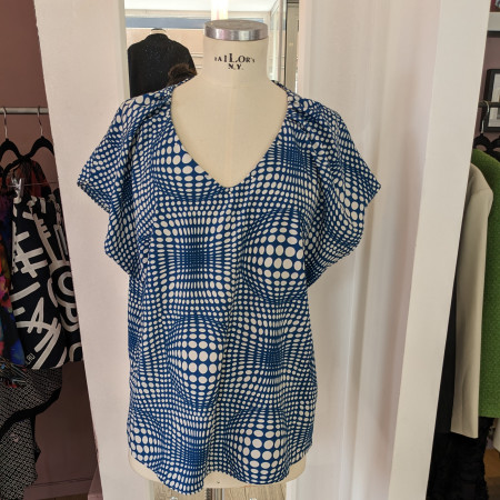 Blouse imprimée style Vasarely