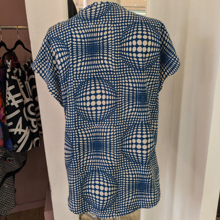 Blouse imprimée style Vasarely