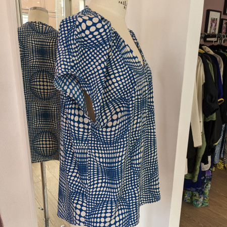 Blouse imprimée style Vasarely