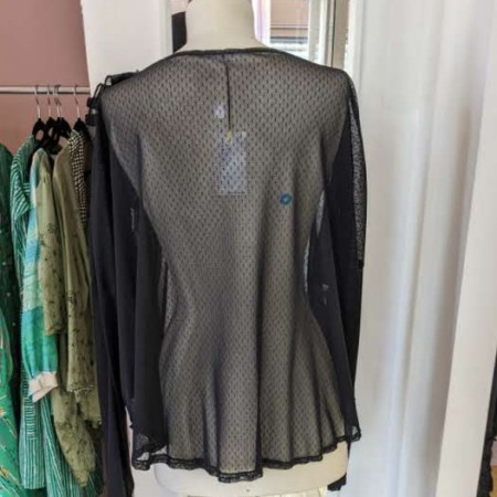 Blouse en tissu transparent élastique