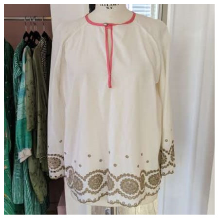 Blouse en coton anglaise