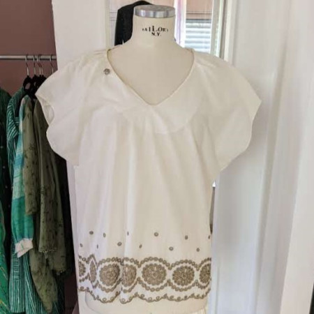 Blouse en coton anglaise...