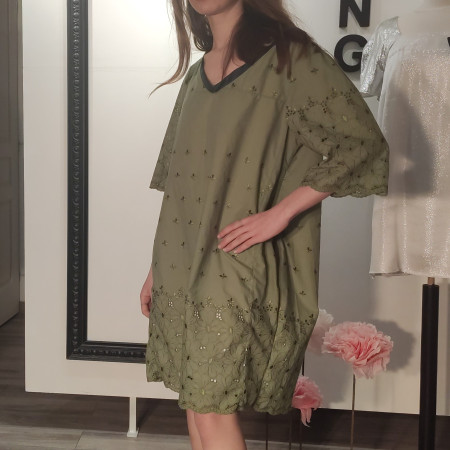 Robe en coton, tissu anglaise