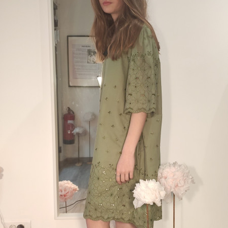 Robe en coton, tissu anglaise