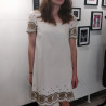 Robe en tissu anglaise écru