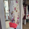 Jupe crayon en coton imprimé fleurs