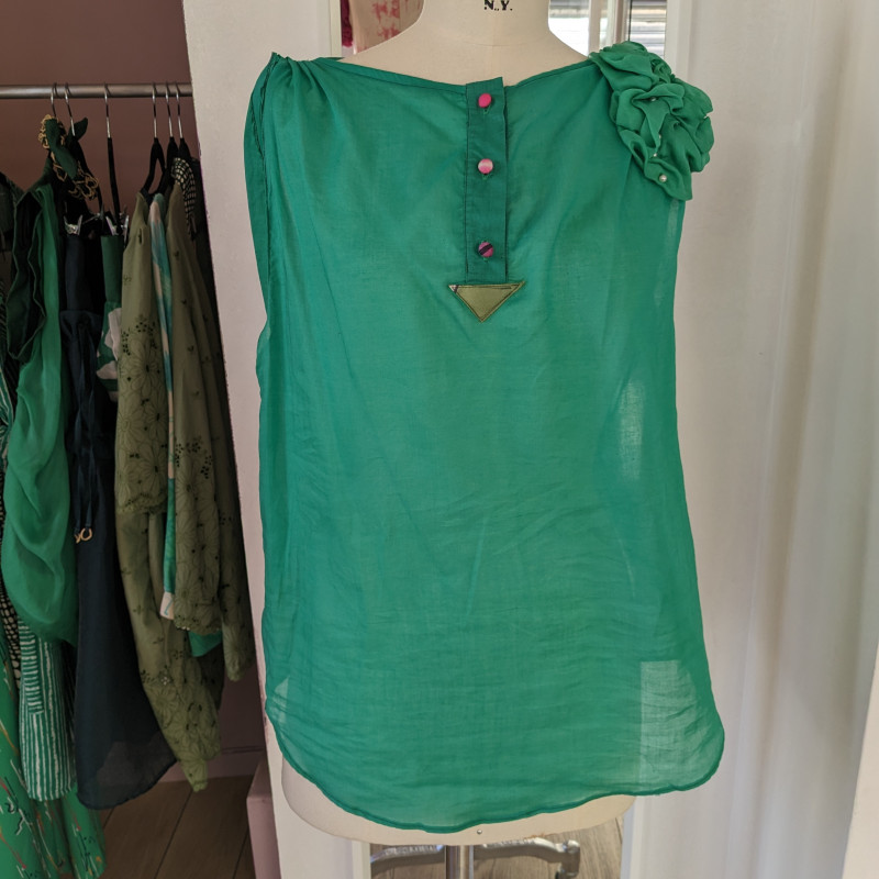 Blouse en coton fin vert