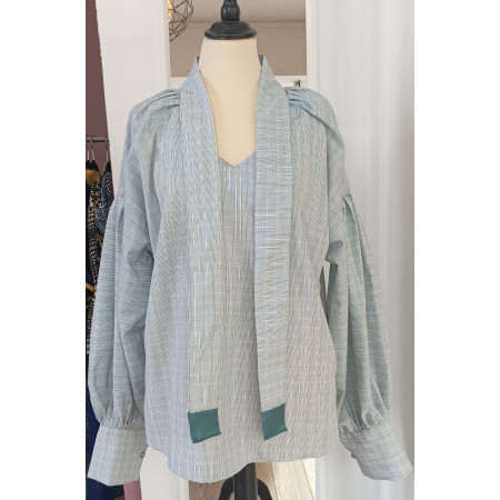 Blouse en coton manches longues