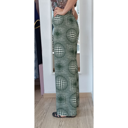 Pantalon à motif géométrique