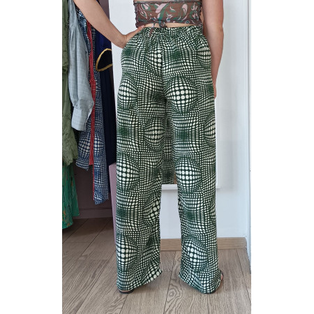 Pantalon à motif géométrique