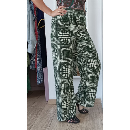 Pantalon à motif géométrique