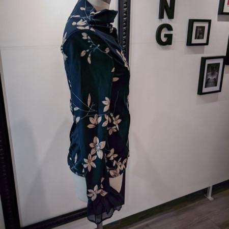 Blouse en velours imprimée